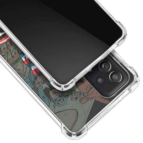 Marvel Classic Comics Captain America Vintage Galaxy A72 5G Clear Case